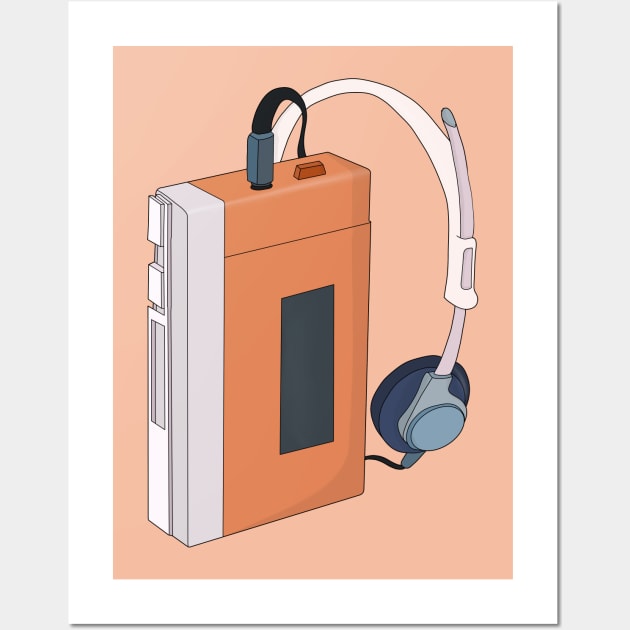 Vintage Retro 80s 90s Walkman Wall Art by DiegoCarvalho